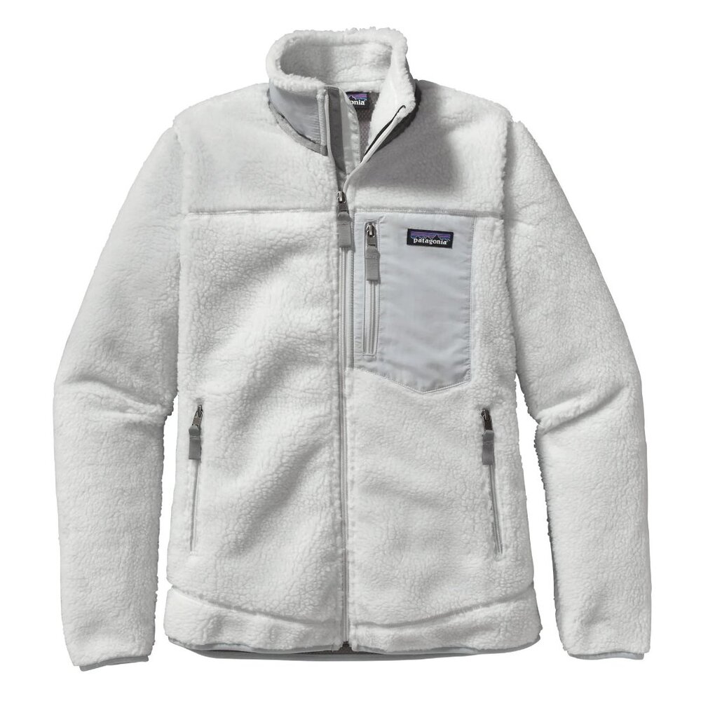 Patagonia Classic Retro-X Jacket in White and Grey